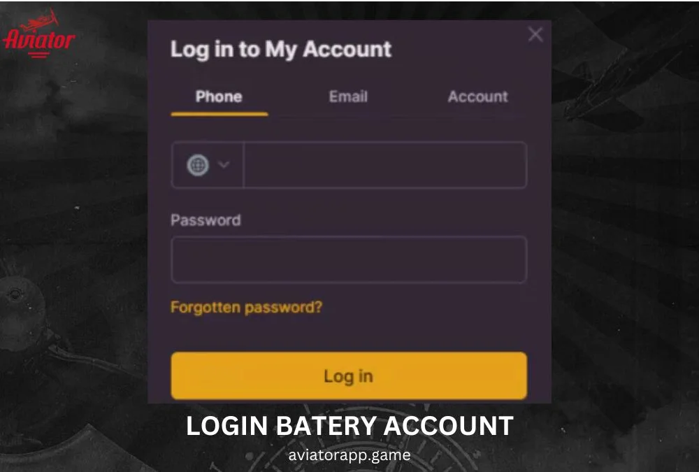 Aviator Batery site login