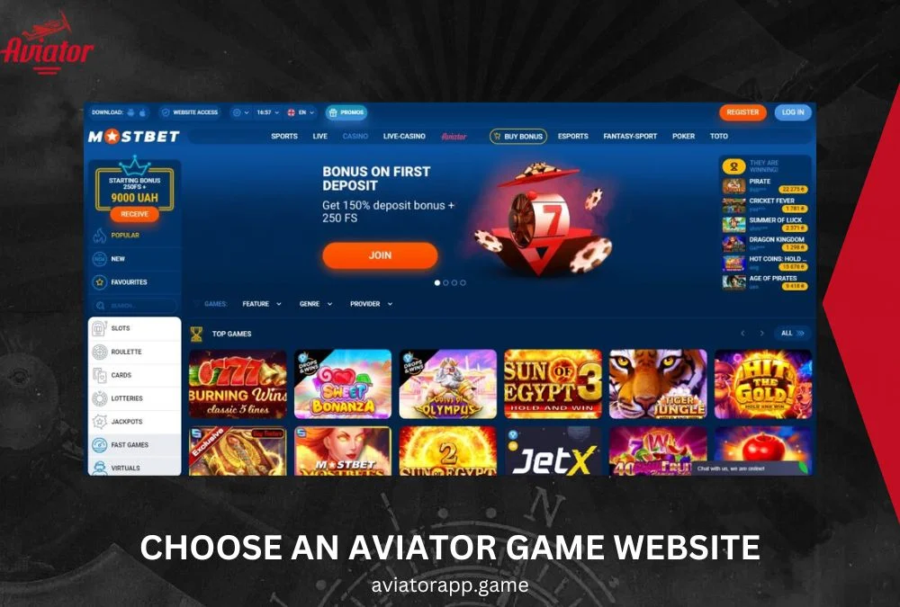 Choose your favourite Aviator gaming website