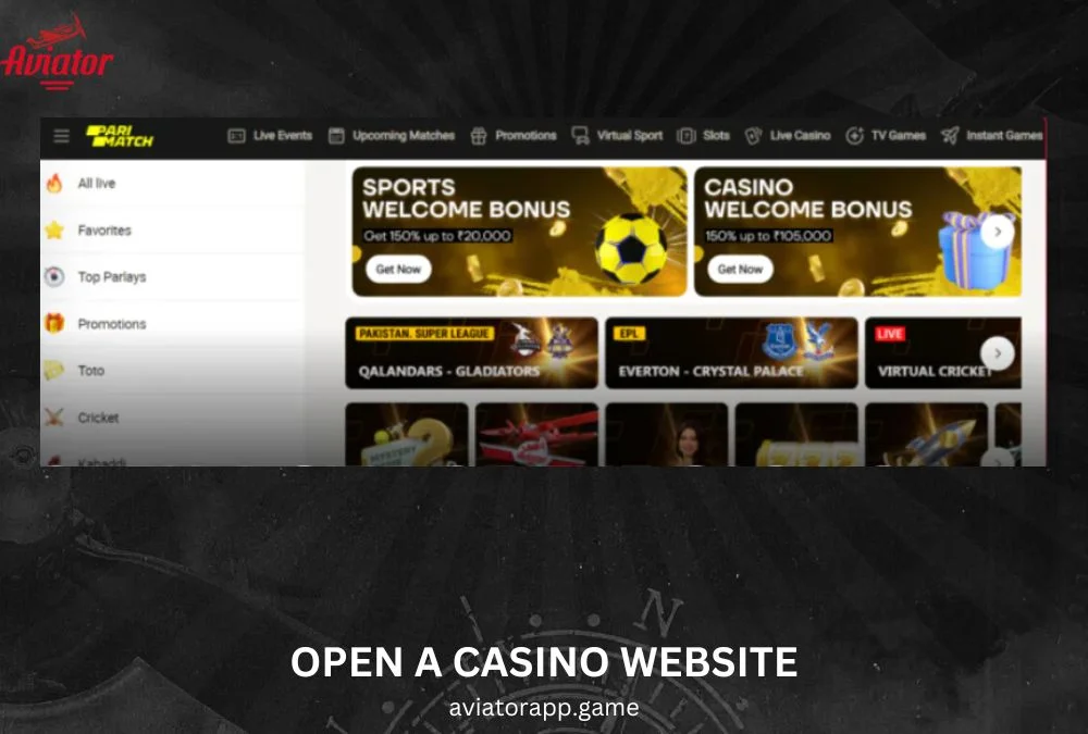 open a casino website