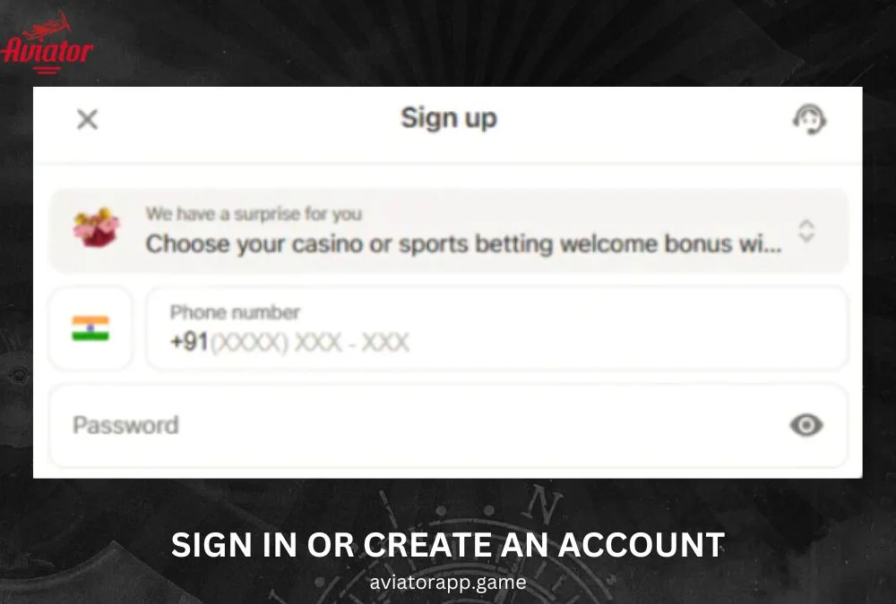 sign in or create an ccount
