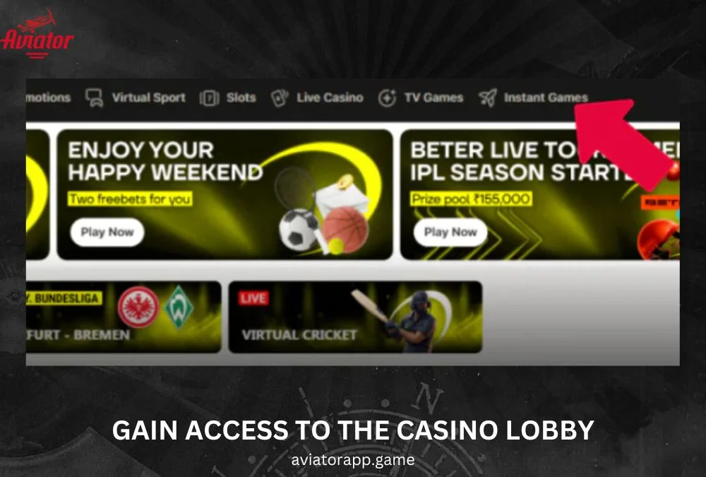 gain access the casino lobby
