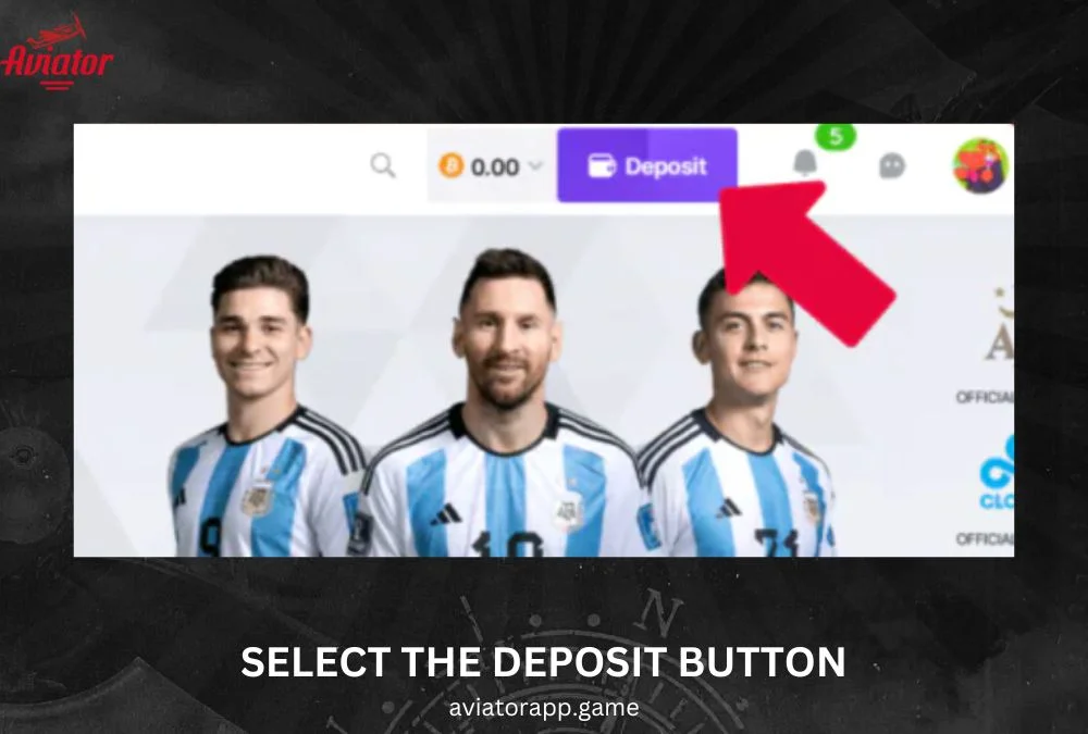 select the deposit button