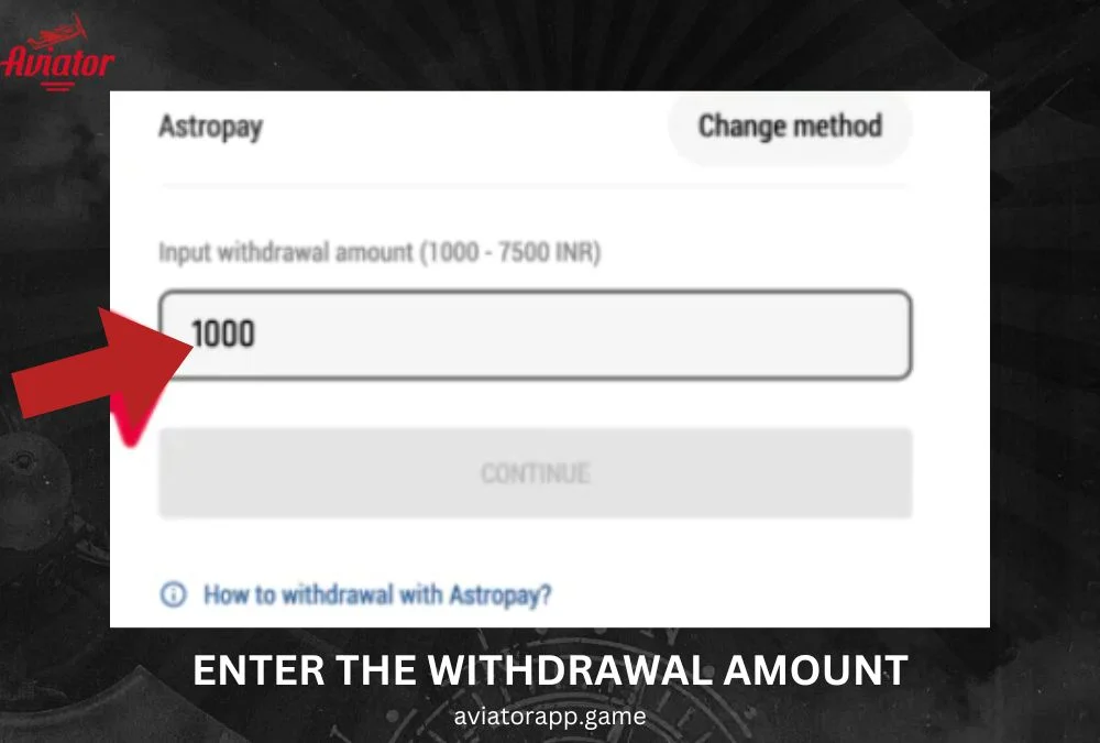Enter the withdrawal amount