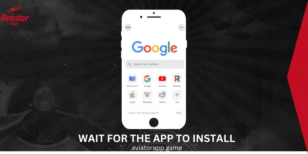 wait for the app to install